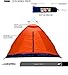NTK Panda 4 Person Tent for Camping | 6.7 x6.7 ft Ventilated 2 Season Small Navy Blue Tent | Lightweight Instant Tent for 4 Person | Dome Design Camping Tent with Rainfly