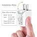 Earldom Wall Charger Compatible with iPhone X / 8 / 7 / 6S / 6 / Plus / SE / 5S / 5C, iPod, iPad, Dual Port Travel Power Adapter 2.4A 12W and Nylon Braided Charging Cable 6.6ft USB Charge Cord