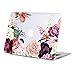 Lapac Compatible with MacBook Air 13.3 Inch Clear Case Floral Old Version 2010-2017, Model A1466 A1369, Rose Flowers Old Mac Air 13.3
