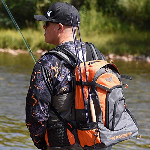 KastKing Day Tripper Fishing Backpack Tackle Bags, Fishing Gear Bag