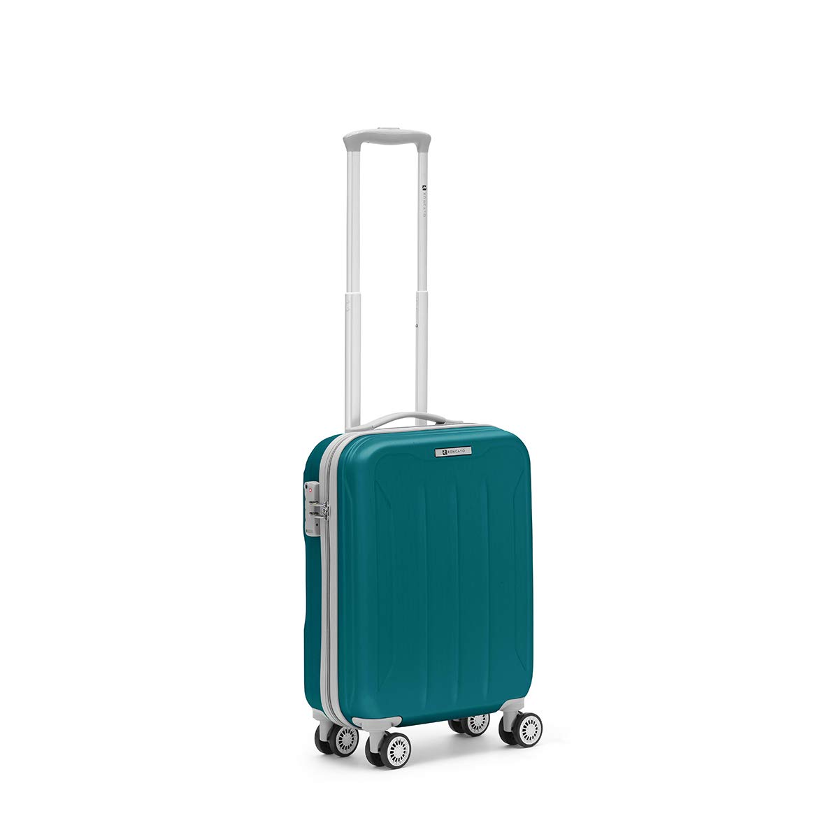 R Roncato Trolley Cabina Bagaglio a Mano Ultraleggero Serie Flight, Ideale per Voli Low Cost 55cm, in ABS 100%, Colore Azzurro