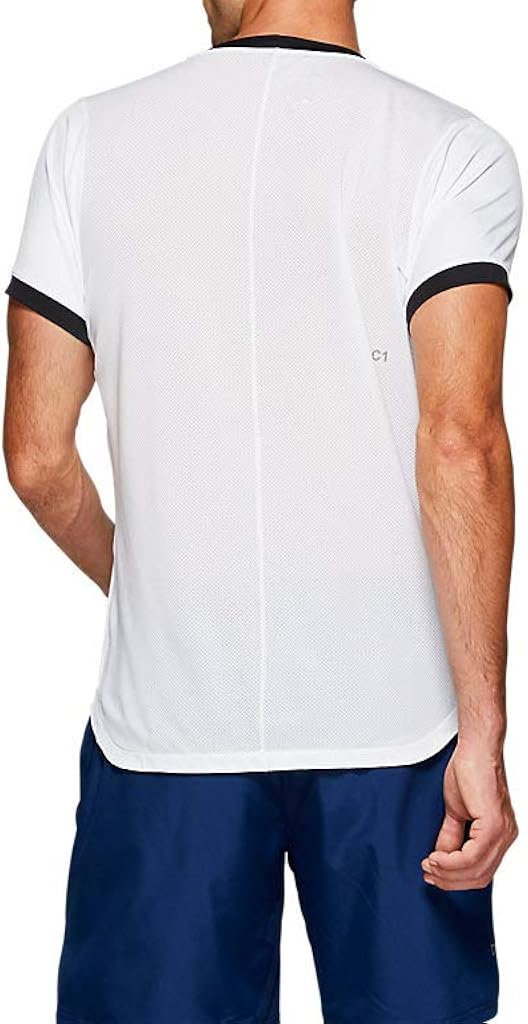ASICS Men's Club Short Sleeve Top Tennis Apparel : Clothing