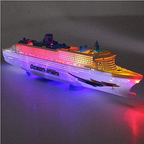 SICA Ocean Liner Ship Boat Electric Toy Flash LED Lights Sounds Kid Gift - Thumbnail 4