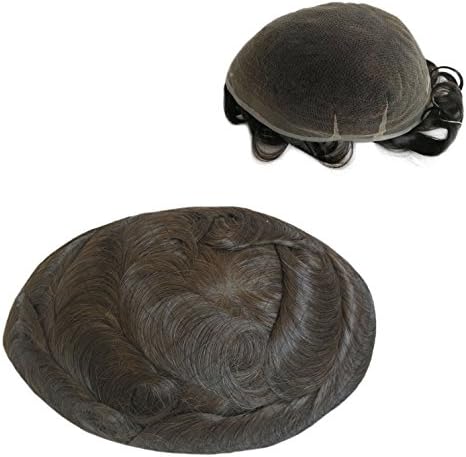 Topnotion Super Fine French Lace Human Hair Toupee for Men 8"x10" Hair Pieces