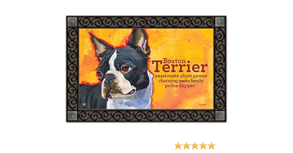 boston terrier doormat