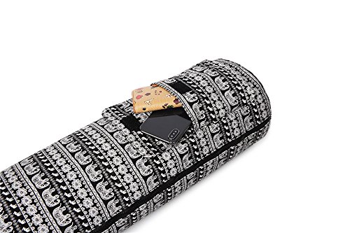 Fremous Yoga Mat Bag and Carriers for Women and Men - Double Storage Pocket - Easy Access Zipper - Adjustable Shoulder Strap and Handle (Elephant) - Thumbnail 4