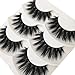 JIMIRE False Eyelashes 3D Fluffy Lashes Natural Full Volume Fake Eyelashes 3 Pairs