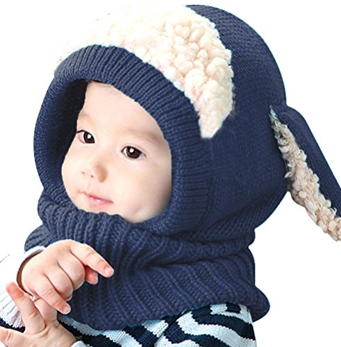 image for Bienvenu Children Boys Girls Knitted Oversized Hat Dog Woolen Ear Infi