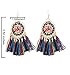 HSWE Colorful Tassel Earrings Statement Drop Earrings for Women Multicolored Threaded Wrapped Dangle Earrings (Mixcolor)