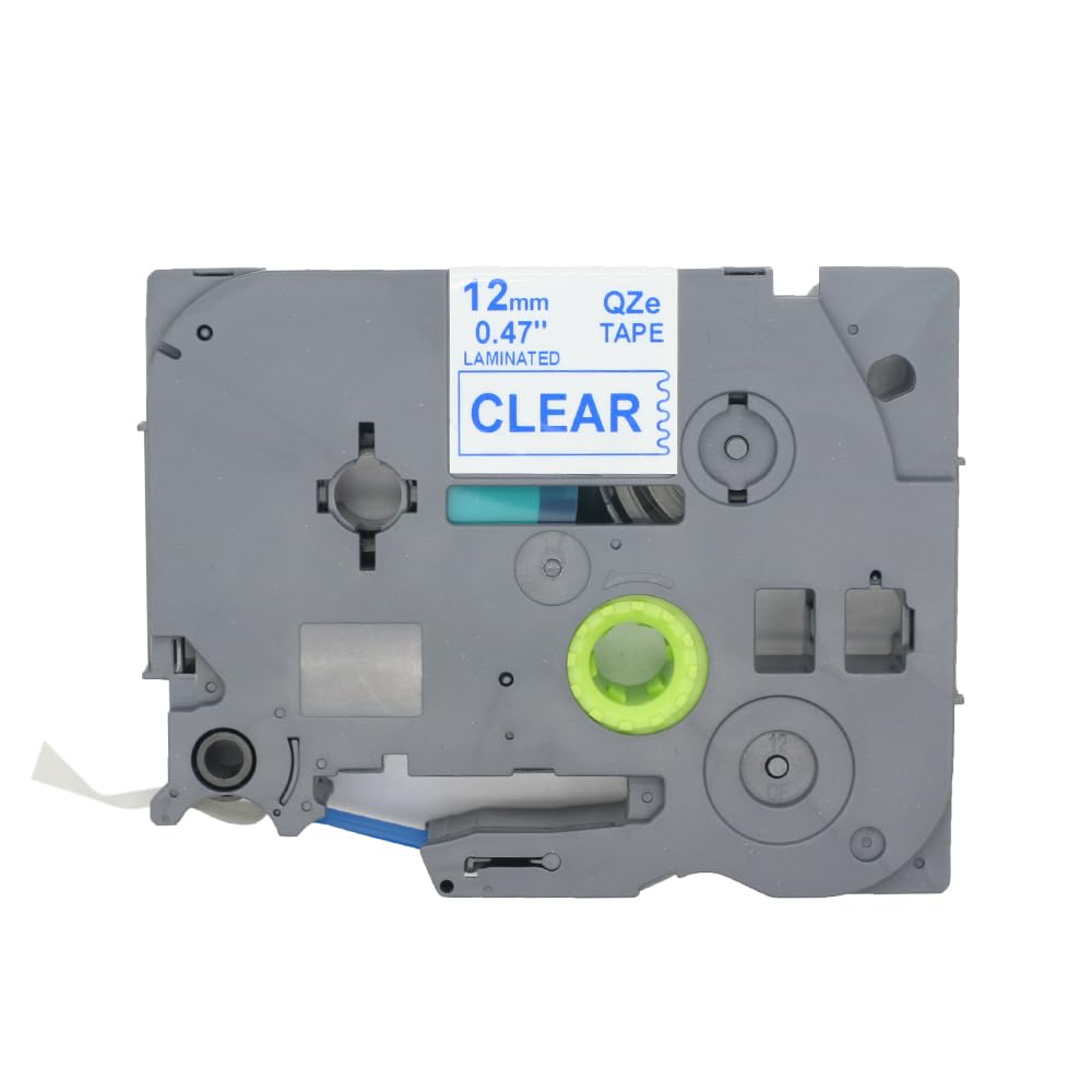 BROVACS 1 Pack Blue on Clear Laminated Label Tape Compatible for Brother P-Touch Label Printer TZ 133 TZe 133 12mm 1/2" OPA4133