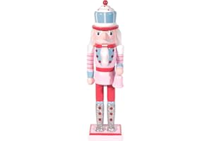 MicoSim Christmas Nutcracker Decor - 14.2" Wooden Nutcracker Decoration, Collectible Ornament for Festival Parties & Outdoor Xmas Gifts (Ice Cream Bell Ringer)