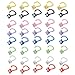 BodyJ4You 40 Pieces Nose Screw Rings Flower Flexible 20G (0.8mm) Lot Crystal in Case Mix Colors