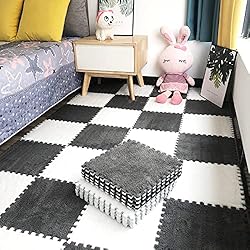 easycustomerlee 12pcs Interlocking Carpet Shaggy