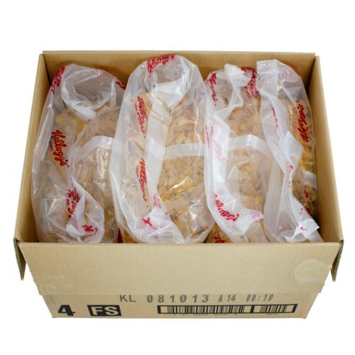 Kellogg's Corn Flakes Cereal Bulk Pack of 4 (26oz Bags) - Classic Breakfast for Families & Institutions