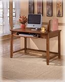 Cross Island H319-10 48 Home Office Small Leg Desk with Tapered Legs and Stretchers in Medium Brown