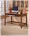 Cross Island H319-10 48 Home Office Small Leg Desk with Tapered Legs and Stretchers in Medium Brown