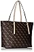GUESS Delaney Small Classic Tote-Brown