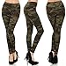 Green Camo Army Design - Military Themed - Stretchy Leggings