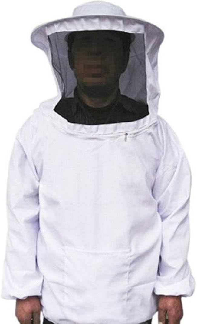 Yeefant Protective Clothing Hat Beekeeper Jacket Glove Accessories Set,White