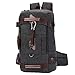 Mens Travel Backpack, Yousu Men's Large Canvas Carry on Backpacks 45L Travel Duffel Bag Backpack Vintage Hiking Bag Shoulder Bag 3-in-1 Black