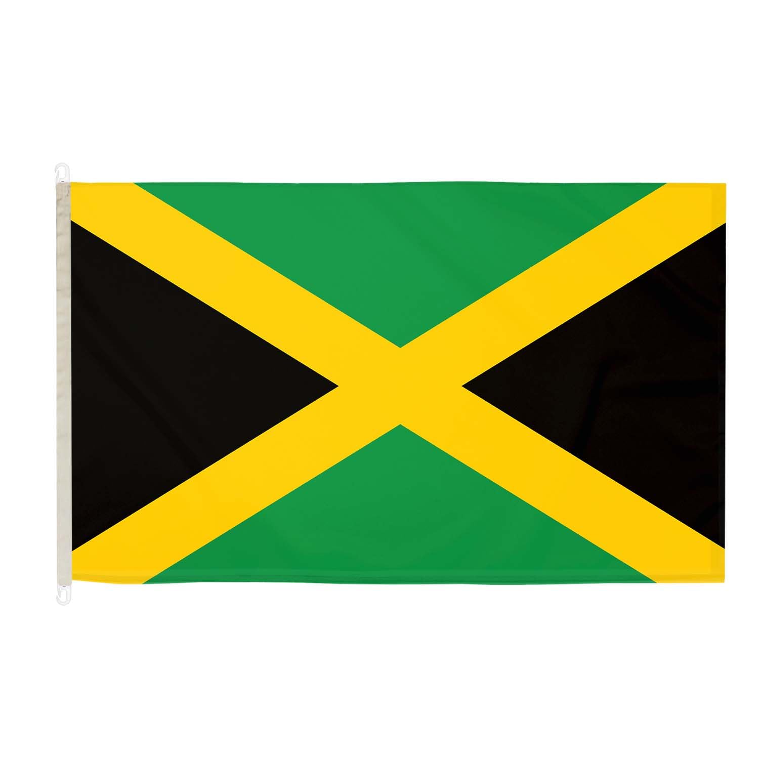 DuraFlag Jamaica 5ft x 3ft with Clips/Hooks - Premium Quality 5x3 Jamaican Flags — image 1