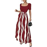 Summer Dresses for Women 2026 Elegant Classy Waist Tie Slim Fit Maxi Dress Splicing Exotic Silk Hem