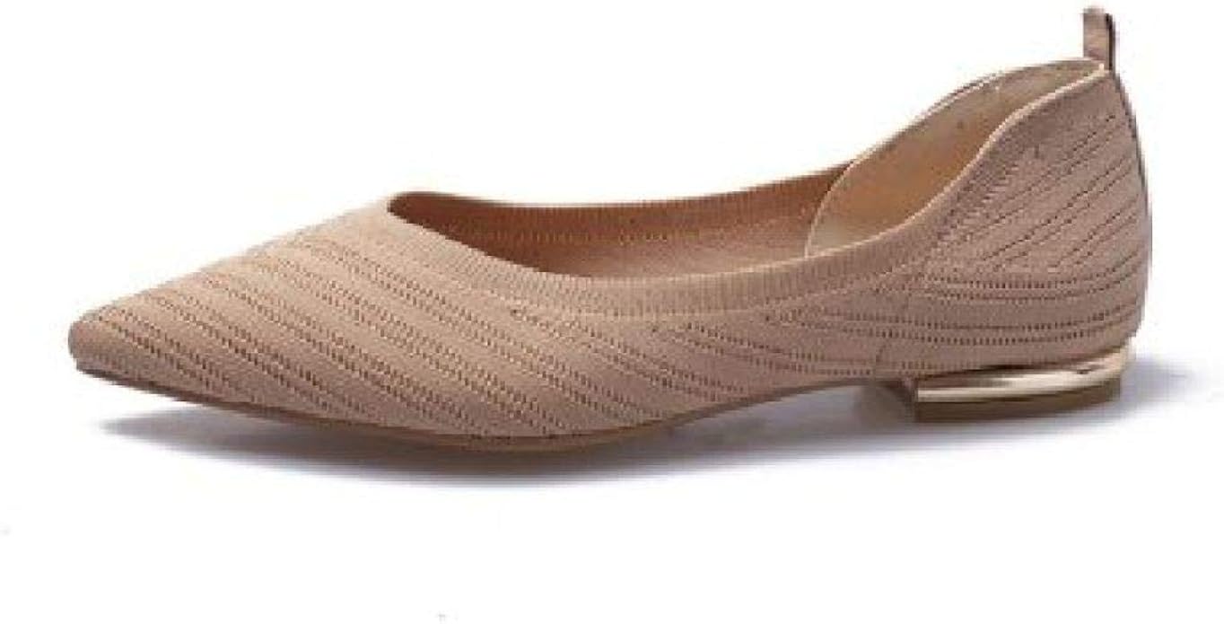 Women's Flats Knit Fabric Pointed Toe Flats Shoes, Classic
