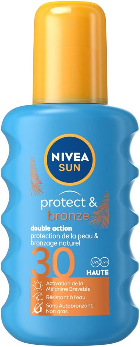 Nivea Sun Protect & Bronze SPF 30 Sunscreen Oil 200ml UVA UVB Tan Activator
