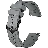 BISONSTRAP FKM Watch Bands, Diving Rubber Watch Strap for Men, Quick Release, 20mm 22mm