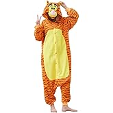 ADCHUNTUCOS Adult Animal One-piece Pajamas Cosplay Animal Homewear Sleepwear Costume for Women Men