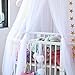 Didihou Bed Canopy for Kids Room, Yarn Play Tent Bedding for Kids Playing Reading with Children Round Lace Dome Netting Curtains Baby Boys and Girls Games House (White)