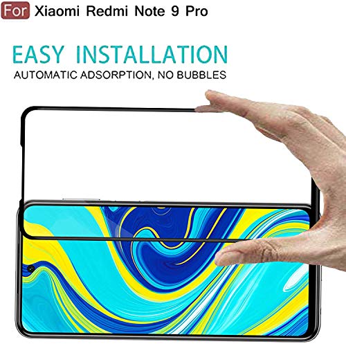 CELLBUZZ® Full Edge To Edge For Xiaomi Note 9 Pro/Note 9 Pro Max Tempered Glass Full Glue Screen Protector With Full Ins