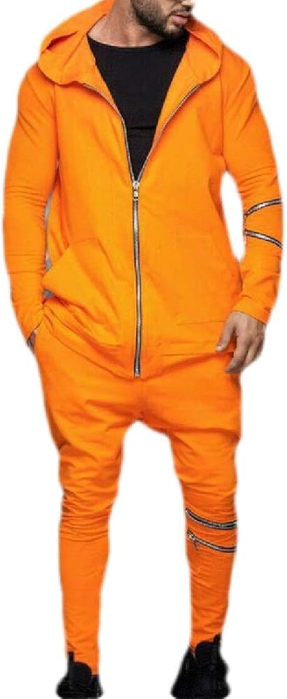 orange sweatsuit mens