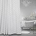 Aimjerry Hotel Quality White Striped Fabric Shower Curtain for Bathroom, 72 X 72 Inch primary