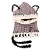 Jiamingyang Winter Warm Neck Wrap Scarf Children Wool Knitted Hats Baby Caps (Grey, 3-10 Years Old)