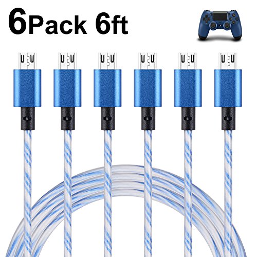 Micro USB Cable, Bestfy 6Pack 6FT Micro USB to USB Charging Cable, Fast Speed Charging & Syncing Cable for Samsung / Sony / Nokia / Nexus / HTC / Blackberry / Android / Windows and More(Blue & White)