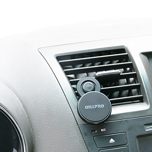 OHLPRO Magnetic Car Phone Mount Holder,Universal Air Vent Cell Phone Holder Stand Metal Aluminum Frame for iPhone X/8/8Plus/7/7Plus/6s/6P Samsung HTC SONY All Smartphones GPS Mobile Magnet (gray)