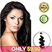 Zemokwa Human Hair Bundles Body Weave Hair Brazilian Hair Bundles 10 Inch 1 Bundle 100g 10A 100% Remy Virgin Hair Weft Unprocessed Natural Black Color Hair Extensions