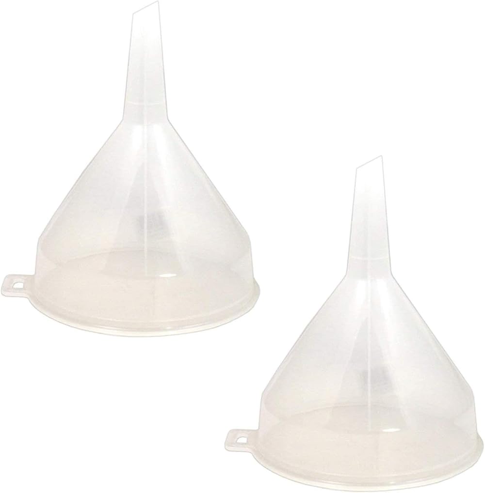 Accurate Clear Plastic Funnel 14cm for Bottle Filling Oils Crafts Lab