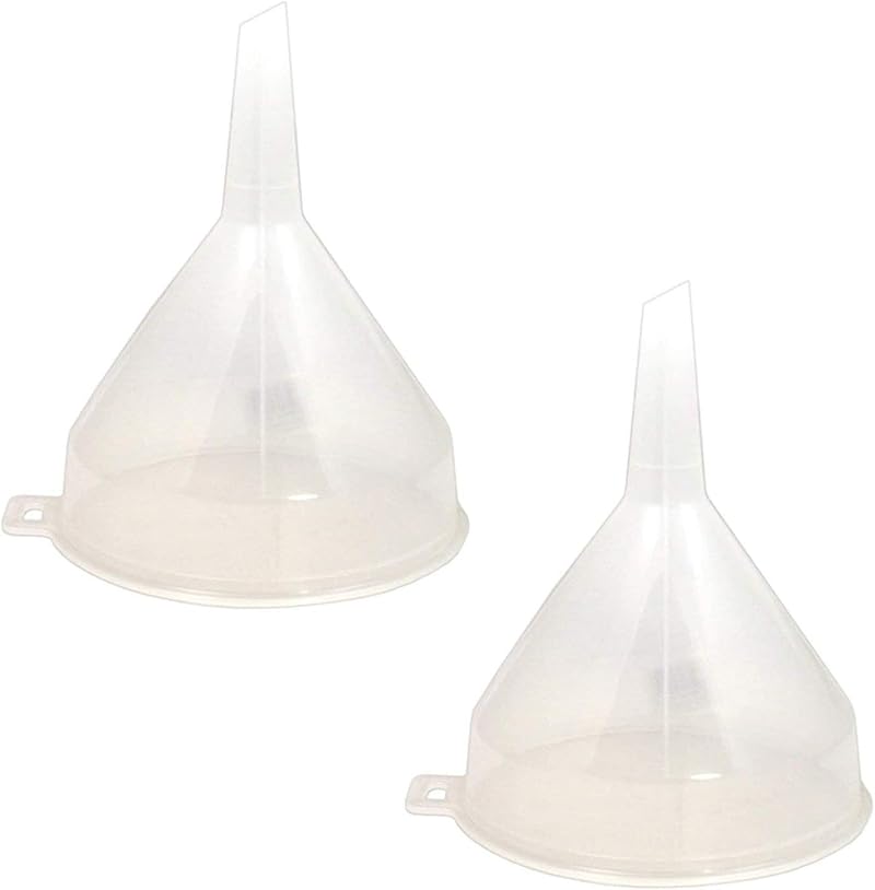 Accurate Clear Plastic Funnel 14cm for Bottle Filling Oils Crafts Lab