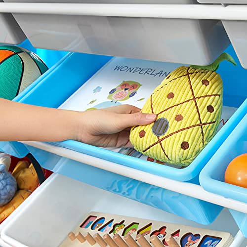 SONGMICS Kid's Toy Storage Unit with 12 Removable Bins, for Playroom