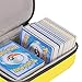 D DACCKIT Case for Pokemon Trading Cards, Fits Up to 400 Cards, Card Holder with Hand Strap & Carabiner - Lightning Yellow