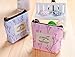 Calico Fabric Portable Purse Pouch Bag,Zipper Enclosure and Durable Exterior,a Lightweight Universal Carrying case for Lipstick Coins Cash Credit Card Headset USB Charger Cable Keys (Pink)