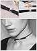 Astla Denim Jeans Choker Necklace Set - Various Styles, Shades & Width