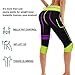 TrainingGirl Women Neoprene Sauna Leggings Sweat Shorts Weight Loss Workout Running Capris Slimming Compression Thermo Pants (Black-Green, L)