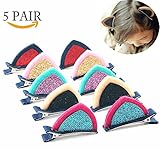 Cat Ear Clips Barrettes Hair Pins for Girls Toddles Women Hair Barrette Accessories, 5 Pair
