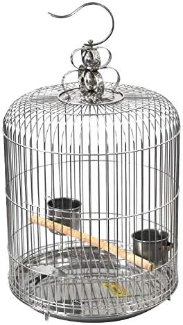Whz Zyf 期間限定特別価格 ステンレス鋼のバードケージ大きな丸い鳥の巣オウムツグミ鳥かご屋外ハンギング鳥の巣hooseペットキャリアhw233 耐久性 色 V32g