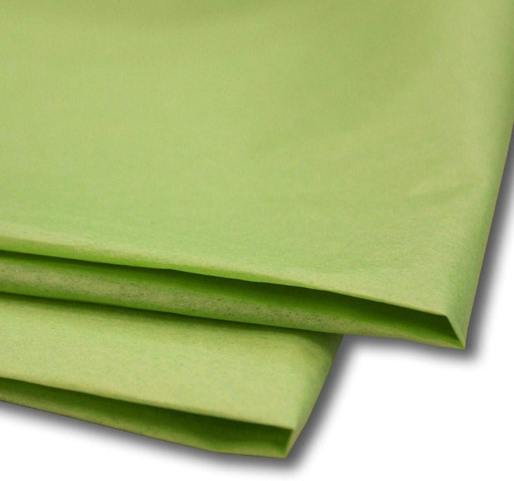Tissue Paper 50 Sheets, Gift Wrap, MG and Acid Free, 20 x 30" Size, Wrapping Decorative Sketch and Cutting Paper for Art Craft - Sabco (Lime Green)