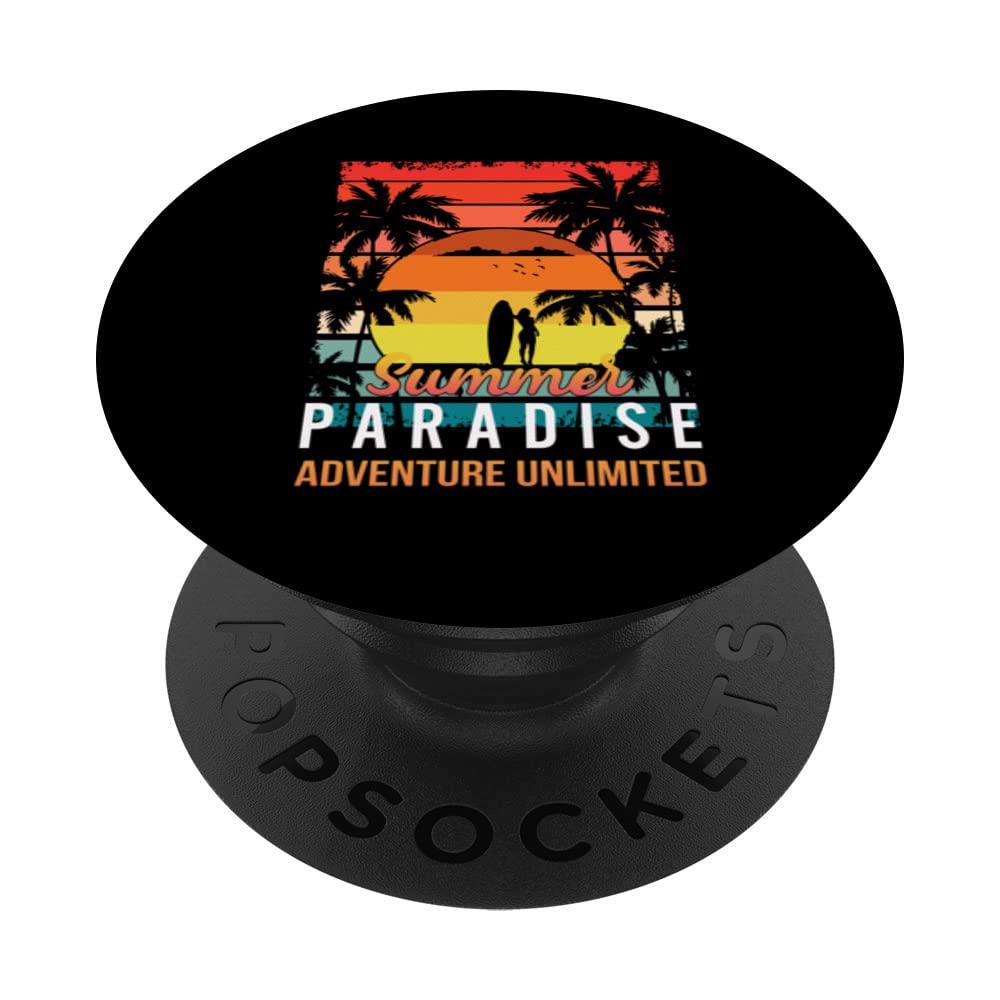 Sunshine Summer Palm Trees Beach Vibes Tropical paradise PopSockets Swappable PopGrip