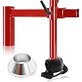 Upgraded Manual Tire Changer Duck Head Kit, Silver Cone, Bearings & Welded Design - Sturdy Carbon Steel Adapter for Most Car